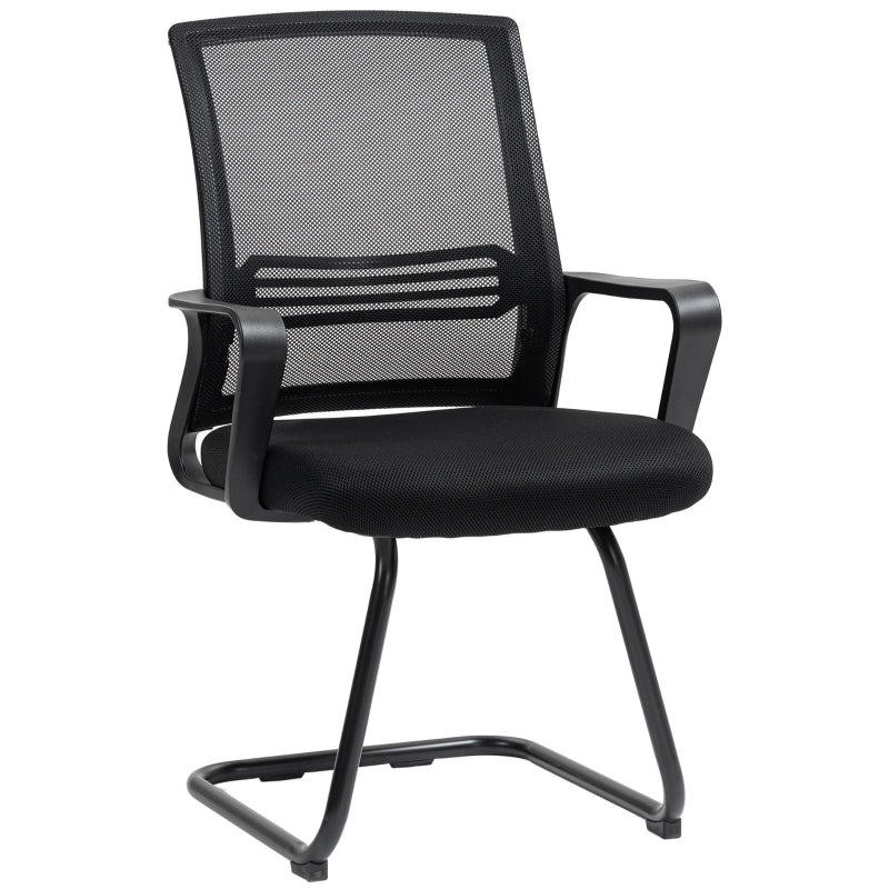 SEDIA Conferenza ergonomica Set da 2 pezzi 58,5x57,5x93 cm Nero Mesh