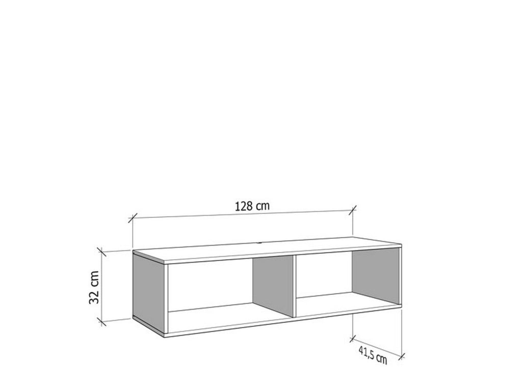 Colico, Mobile Porta tv un Ripiano, 128x41.5x32h cm Marrone Rovere Nodi