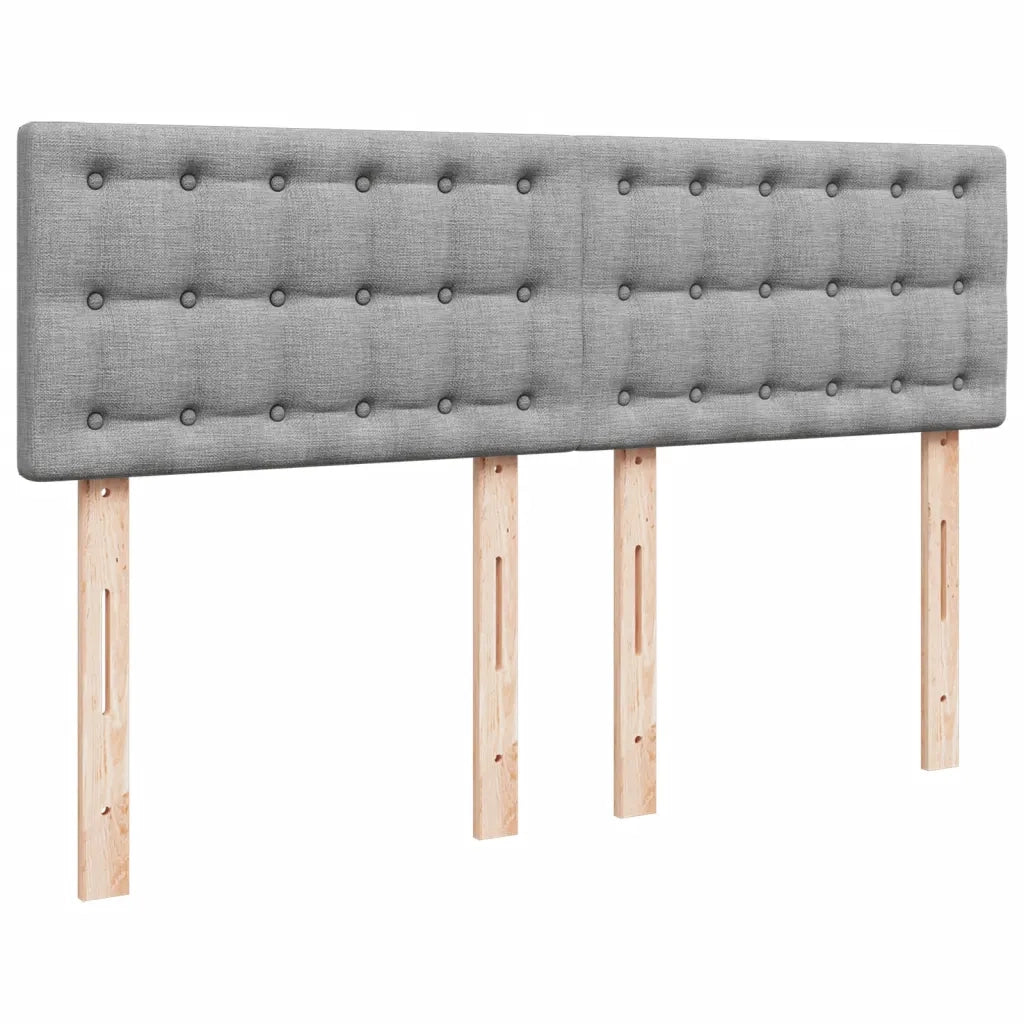 Giroletto a Molle con Materasso Grigio Chiaro 160x200cm Tessuto