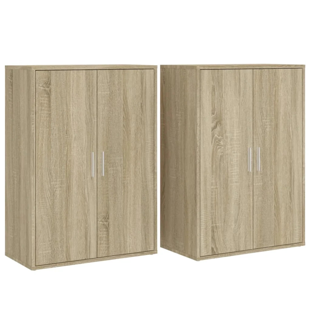 Buffet credenza cassettiera armadio mobile contenitore organizer per cucina soggiorno salotti set da 2 Sonoma 60 x 31 x 84 cm legno ingegnerizzato marrone 02_0036819