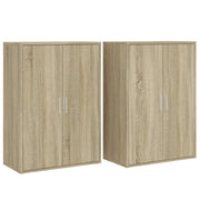 Buffet credenza cassettiera armadio mobile contenitore organizer per cucina soggiorno salotti set da 2 Sonoma 60 x 31 x 84 cm legno ingegnerizzato marrone 02_0036819