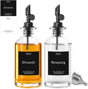 Set di contenitori di vetro - 2 pezzi da 350 ml - acciaio inossidabile