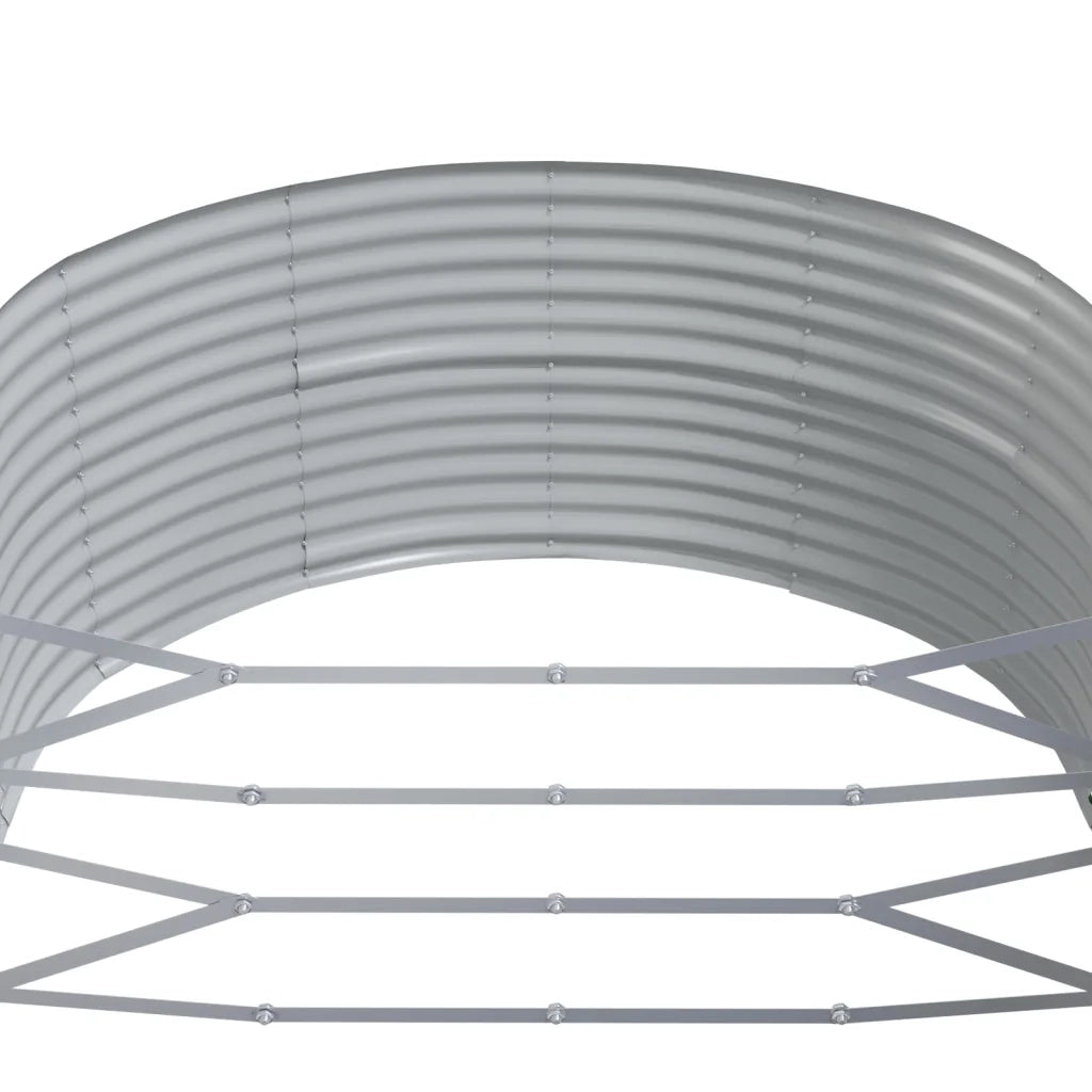 Letto Giardino Acciaio Zincato 291x140x68 cm Marrone 319100