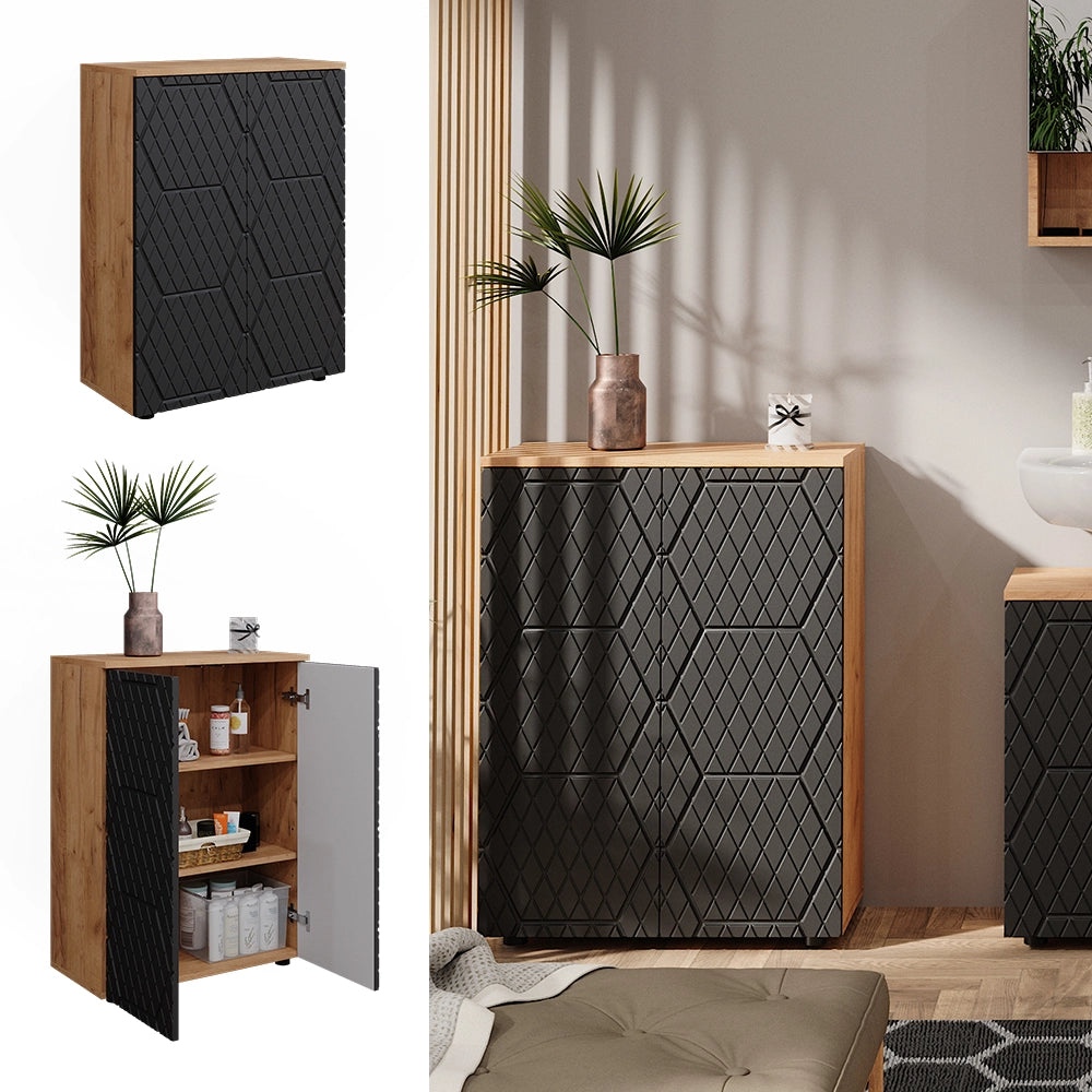 Vicco Mobile midi Antracite con struttura a nido d'ape 60 x 81 cm