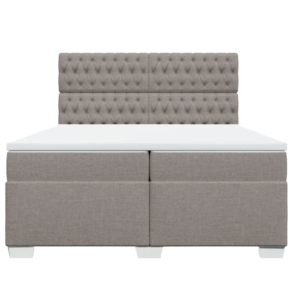Giroletto a Molle con Materasso Tortora 200x200 cm in Tessuto 3290606