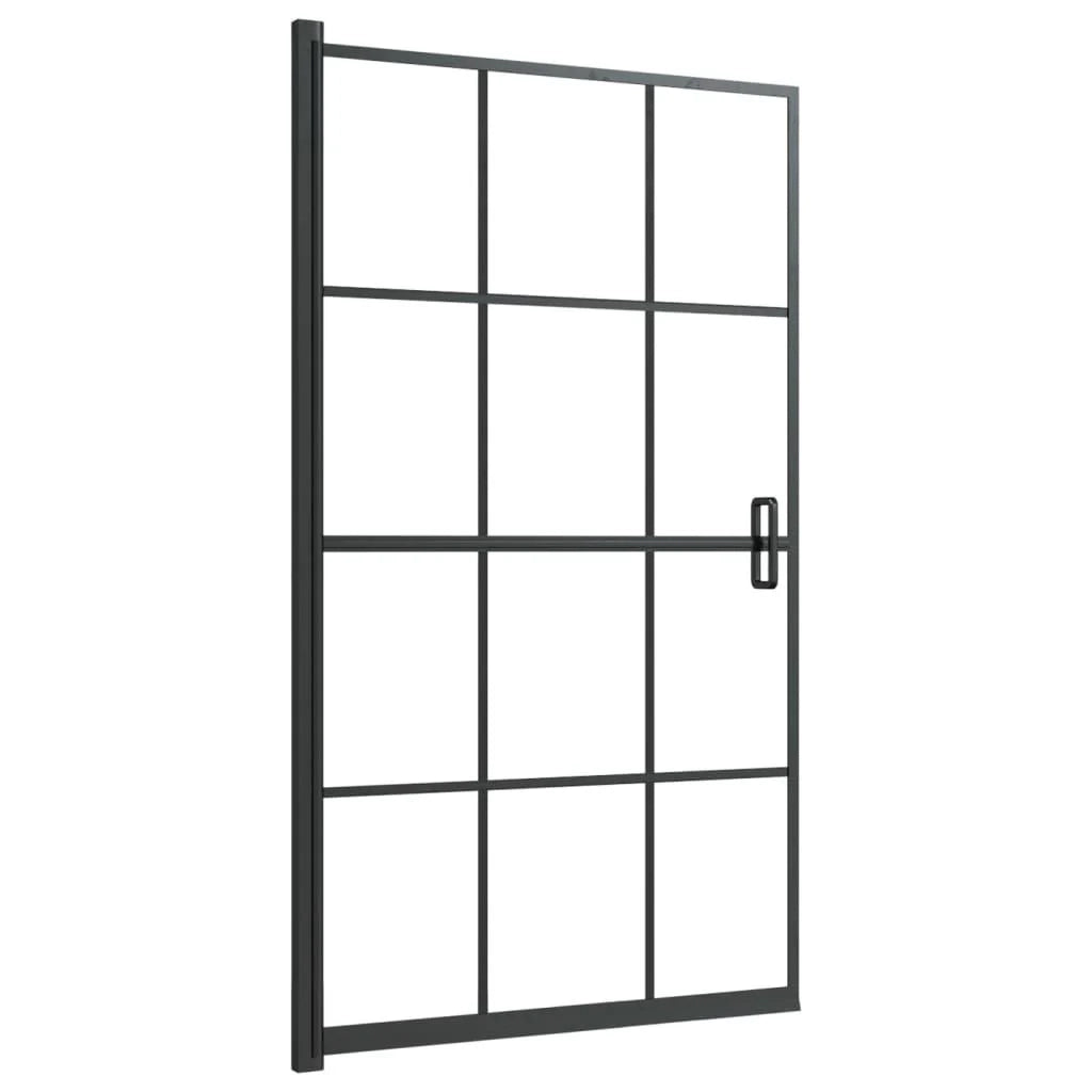 Box doccia parete divisoria per vasca parete divisoria per doccia box doccia per vasca accessorio per il bagno arredamento per la casa ESG 80 x 140 cm nero 02_0002019