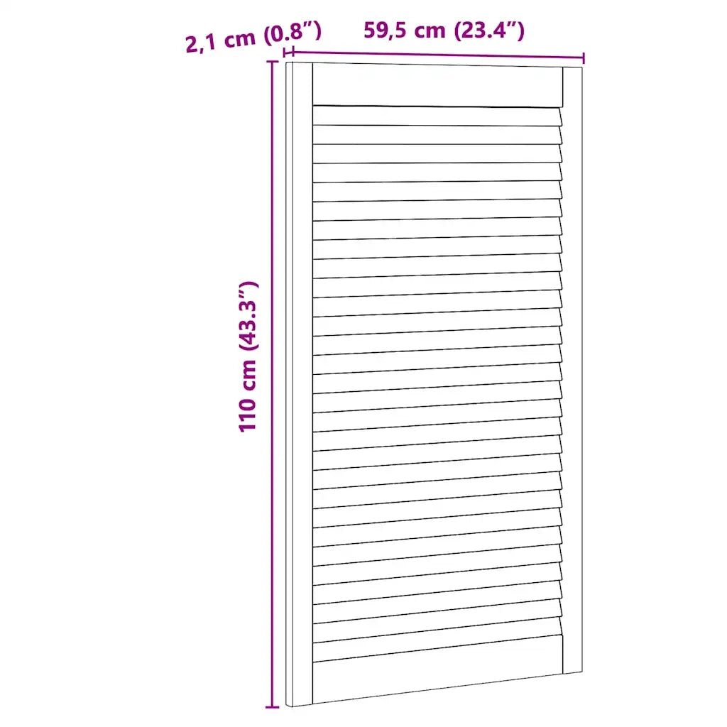 vidaXL Porta per Armadio Altro con porta Marrone 110 x 59.5 x 2.1 cm