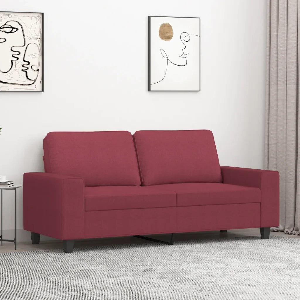 Divano a 2 Posti Rosso Vino 140 cm in Tessutocod mxl 133675
