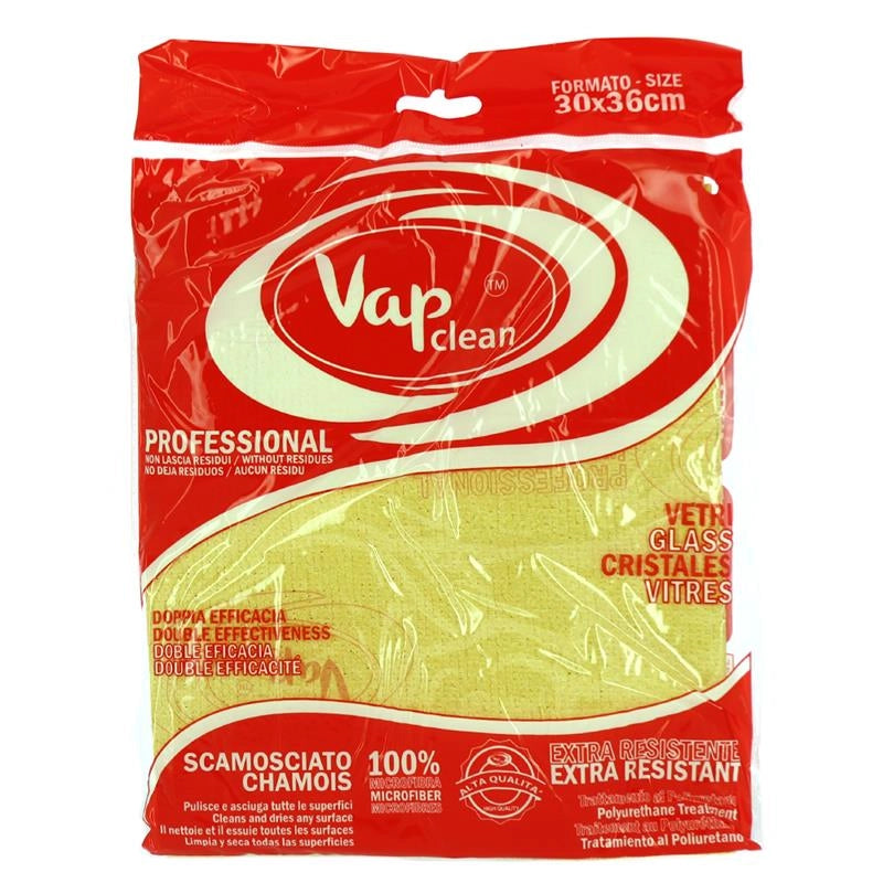 VAP CLEAN PANNO PROFESSIONALE PER VETRI SCAMOSCIATO, NON LASCIA RESIDUI 30X36