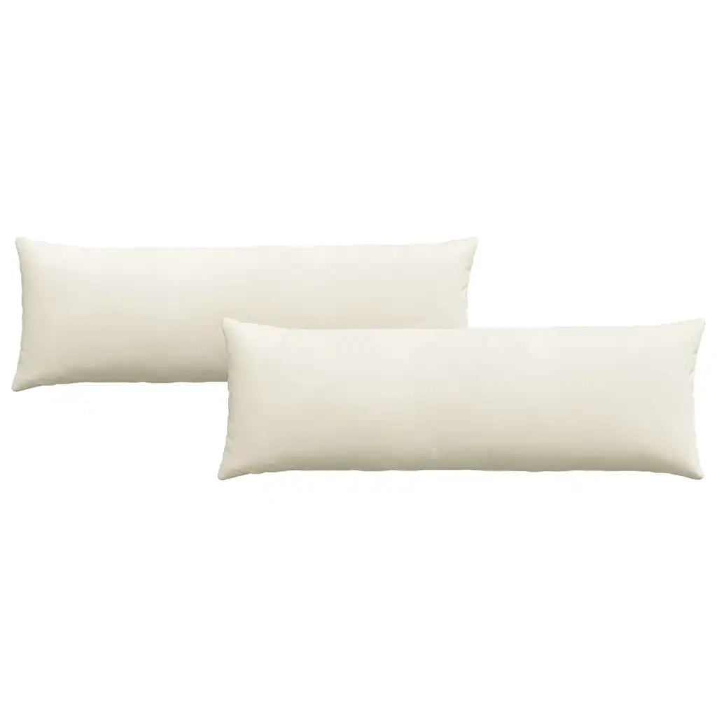 Cuscini da Divano 2 pcs Crema 120 x 40 cm Tessuto in Cords 42013808