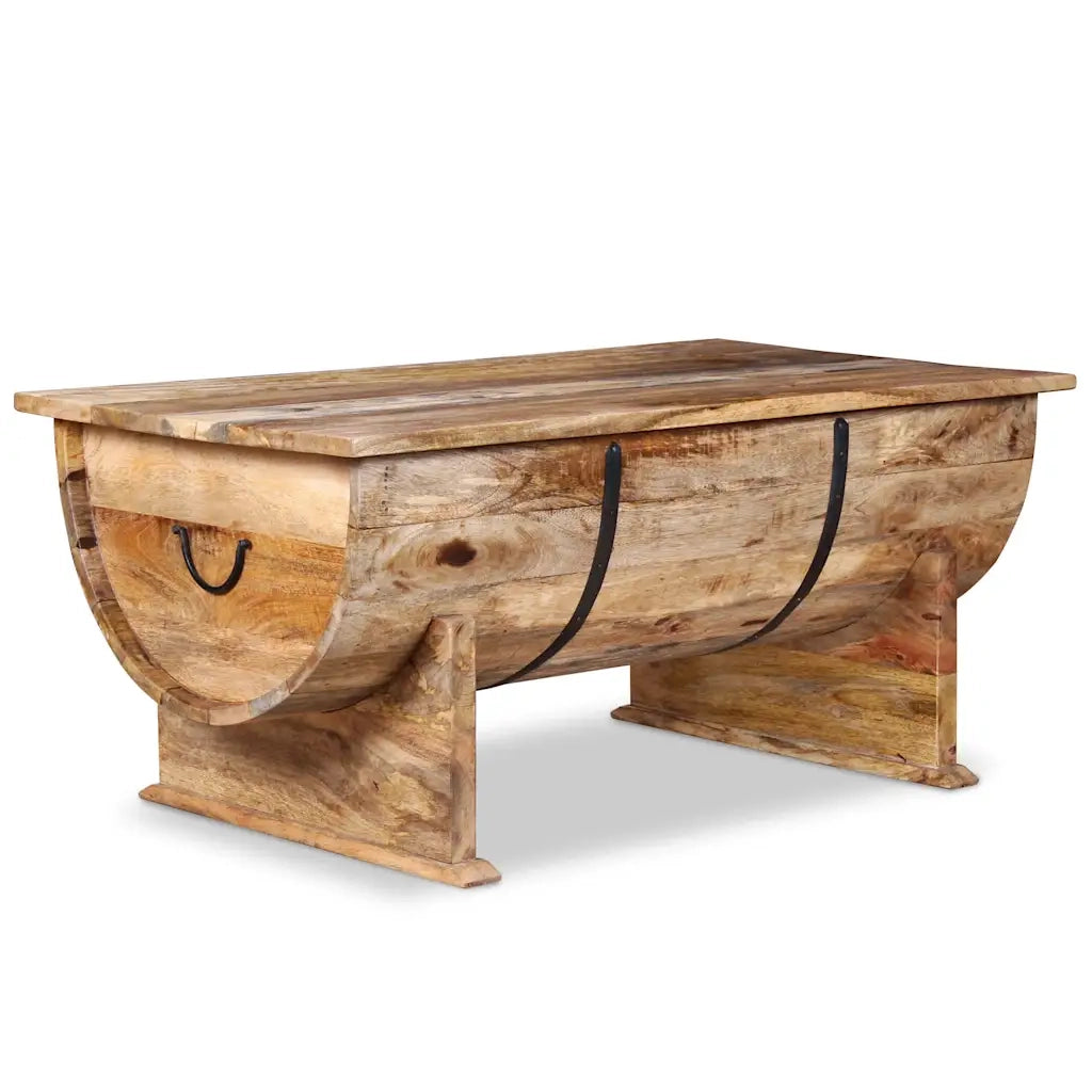 Tavolino da Salotto in Legno Massello di Mango 88x50x40 cm 243977