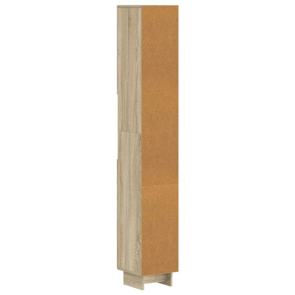Armadio da Bagno con Ripiano Aperto EDE Rovere Sonoma 895937
