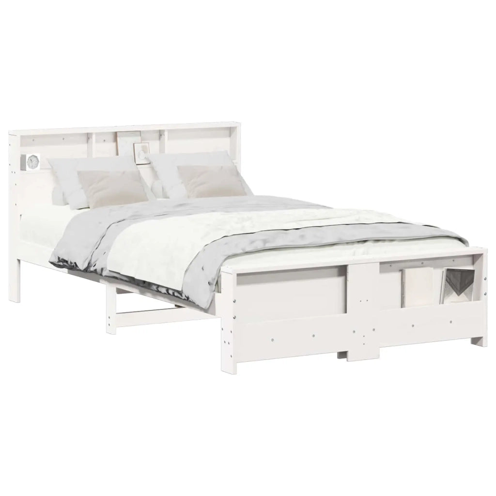Struttura del letto Bianco 135 x 190 cm Legno multistrato
