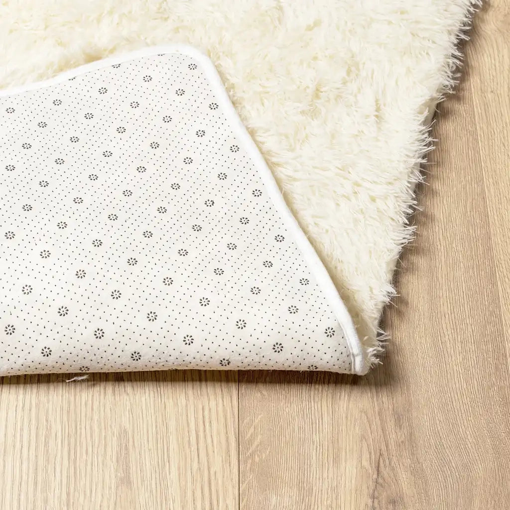 Tappeto Shaggy a Pelo Lungo NAVARRA Crema 240x340 cm poliestere