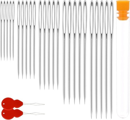 Set di ago per cucito e ricamo premium con occhi grandi e ago stop con 25 pezzi