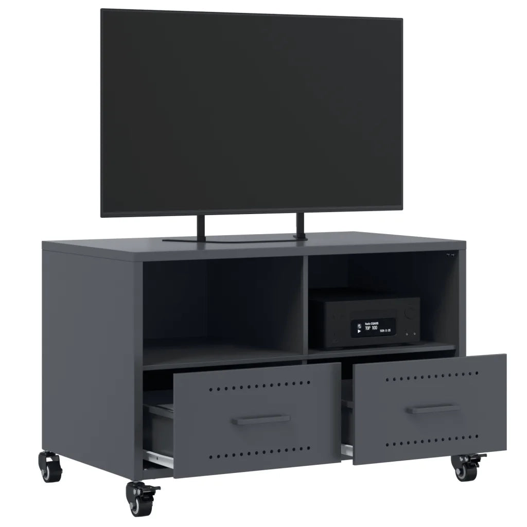 Mobile TV-Credenza TV-Console TV Antracite 68x39x43,5 cm in Acciaio 560503