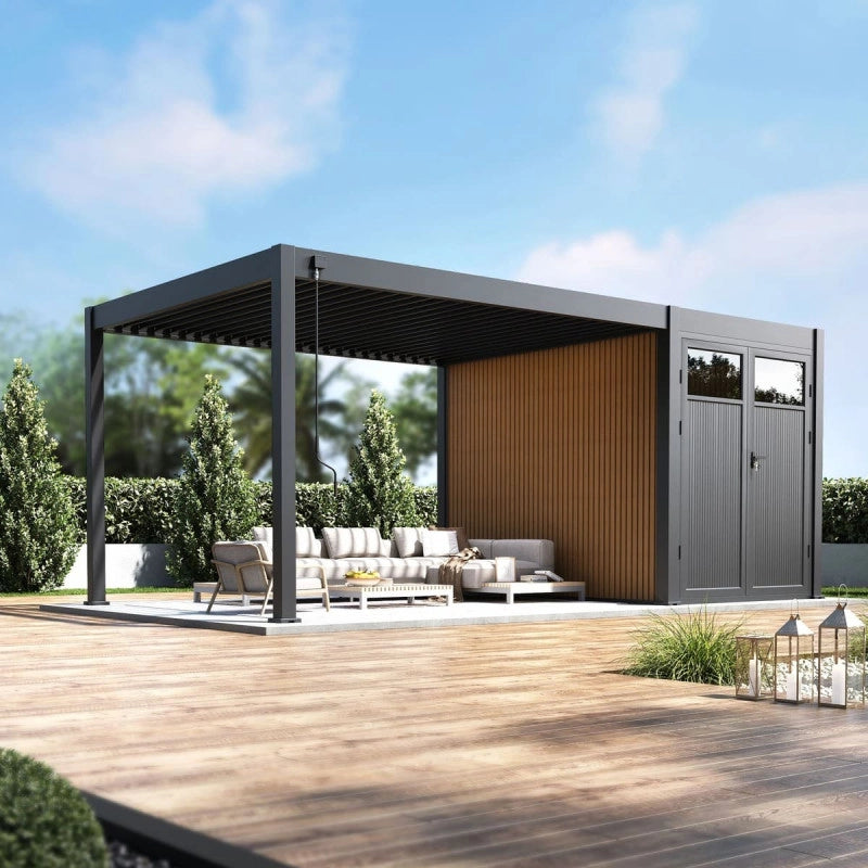 Casetta da giardino per pergola bioclimatica autoportante Ombréa - 3M
