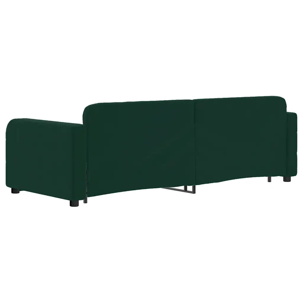 Divano Letto con Letto Estraibile Verde Scuro 80x200cm Velluto 3196924