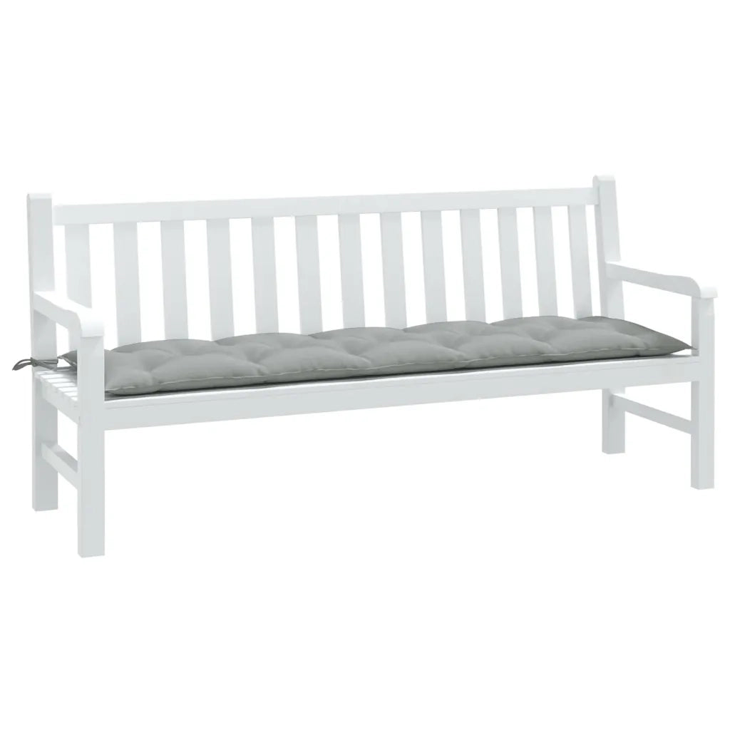 Cuscino Panca Giardino Grigio Chiaro MÃ©lange 180x50x7cm Tessuto