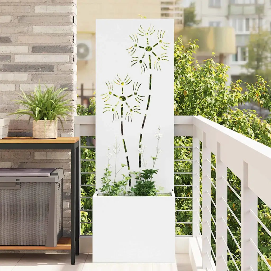 Schermo per privacy in giardino Floreale Bianco 50 x 150 cm CFW1379761