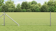 Set di pali da recinzione Set di 2 Acciaio zincato 25 x 0,5 m