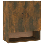 Armadietto a Muro | Mobile a Parete Rovere Fumo 60x31x70 cm in Legno Multistrato