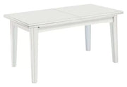 Tavolo classico rettangolare allungabile in legno 180x85 bianco (743) - Mobili 2G