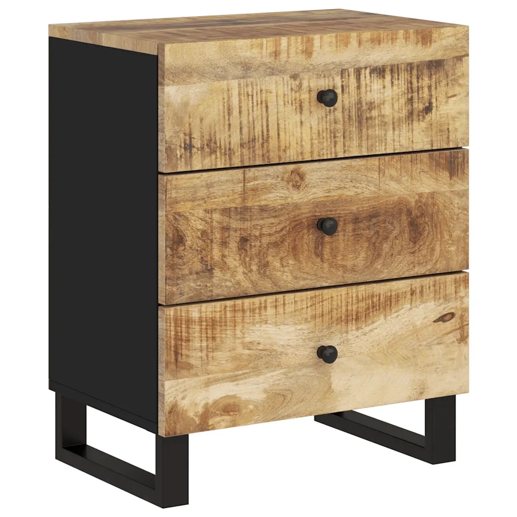 Comodino 50x33x62cm Legno Massello di Mango e Legno Multistrato 350660