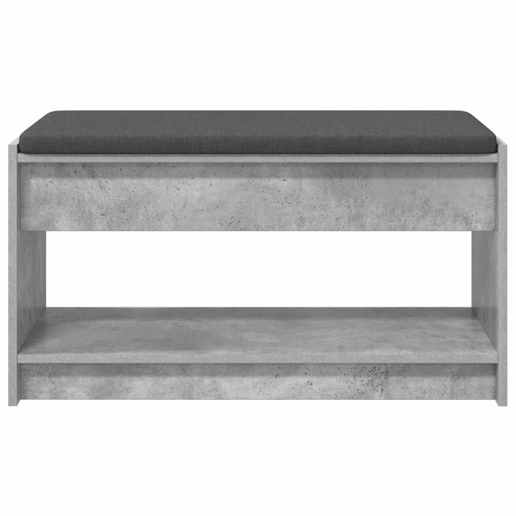 Panca per ingresso con cuscino Grigio Cemento 83 x 38 x 45 cm 891579