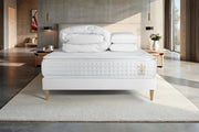 Pacchetto letto completo - Materasso 140x200cm + Box spring con doghe (kit) + 2 cuscini + Piumino - Vingt-Quatre PLUS