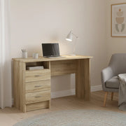 Andre, Scrivania 3 Cassetti, 48.1x120.1x72.6h cm Marrone Quercia