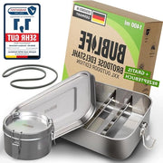 Contenitore per pane in acciaio inossidabile con cassette 1400 ml, impermeabile, chiusura adulta, contenitore per utensili mini.