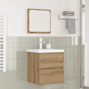 Set di mobili per il bagno 2 pcs Rovere Artigiano e Bianco 3393512