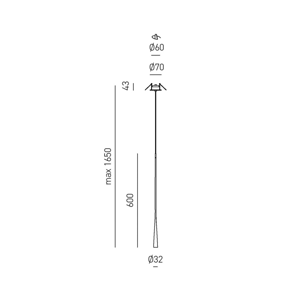 Lampada a Sospensione ad Incasso DAFNE SG/I 7W LED 3000K 213lm in Alluminio Rame - Design Moderno ed Elegante per Interni