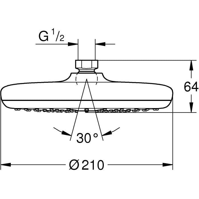 Soffione doccia a 1 getto - GROHE