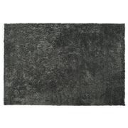 Tappeto Shaggy tappetino Misto Cotone Grigio Scuro Poliestere 160 x 230 cm Soffice pelo lungo