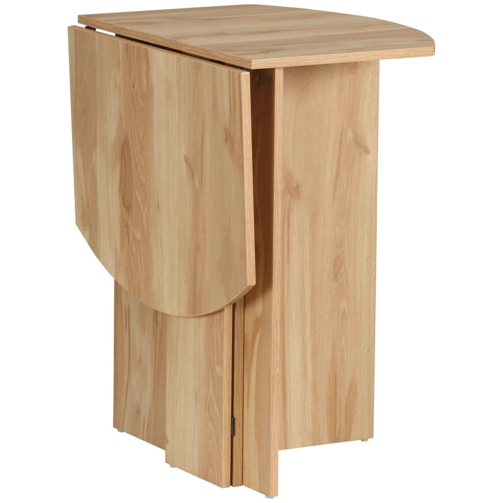 Tavolo da Pranzo Pieghevole Salvaspazio in Legno, 90x60x74cm, Quercia