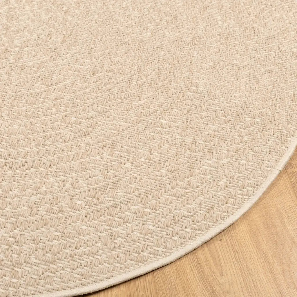 Tappeto ZIZUR Beige Ø 160cm Aspetto Iuta per Interni ed Esterni 4010416