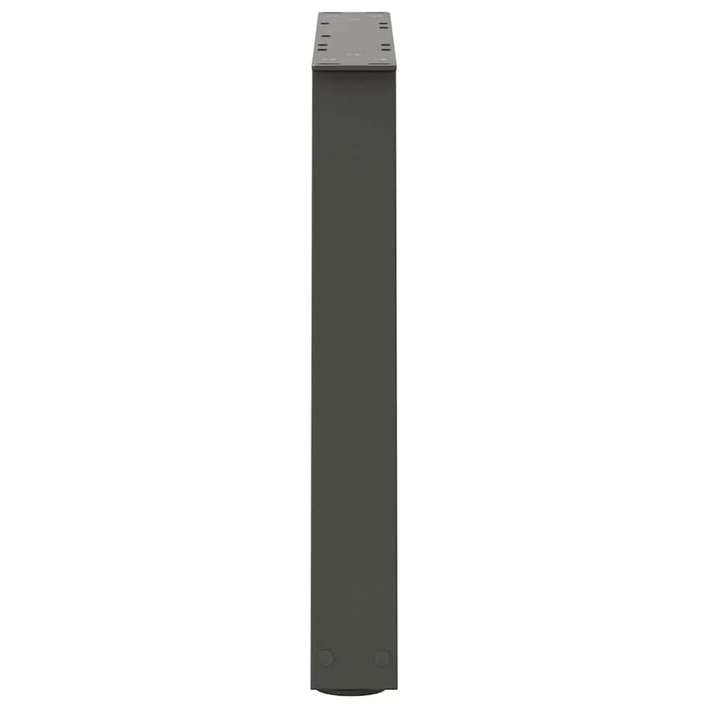 Set di 2 gambe per tavolino da caffè dal design moderno a forma di V 70 x 42-43,3 cm con piedini regolabili in acciaio antracite 02_0056853