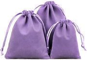 Set di 12 Borse in Velluto con Corda per Portare con Sè - Sacchetti per Regali per Matrimonio e Feste - 5 x 7 cm - Blu Pastello