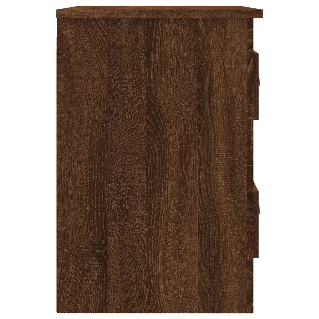 Comodino a Parete-Tavolino da notte sospeso Rovere Marrone 41,5x36x53 cm