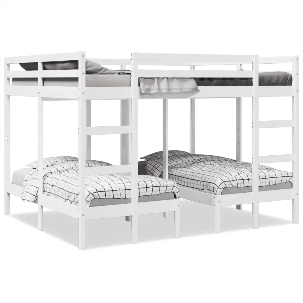 Giroletto Castello Triplo Bianco 160x200/80x160cm Massello Pino