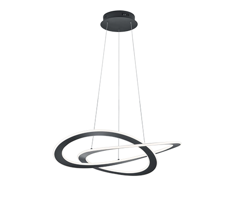 Lampada Sospensione Led Dimmer 52W Antracite 53 cm Oakland GD Trio