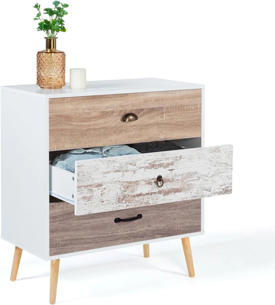 Cassettiera a 3 cassetti scandinavo BAHIA