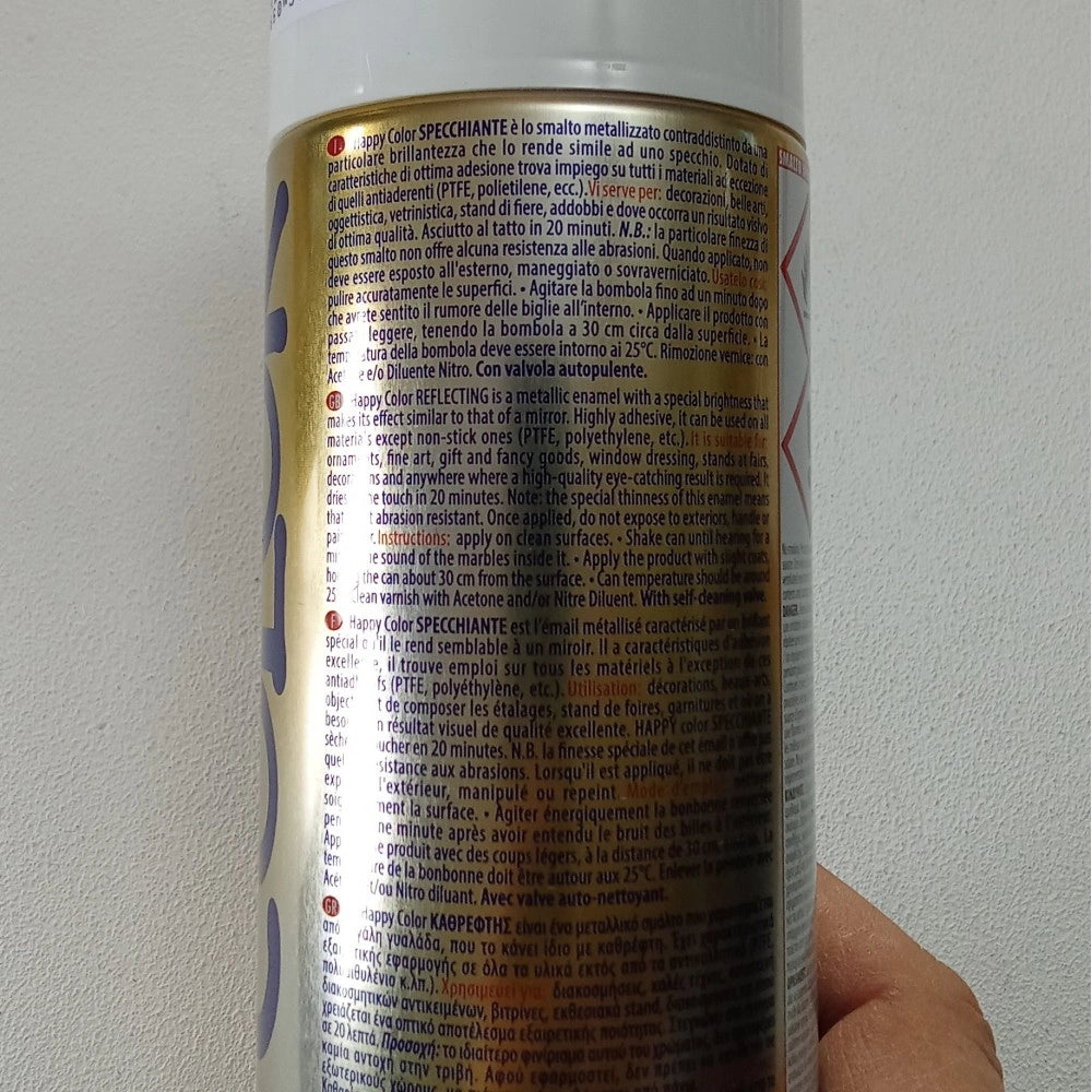 Saratoga bomboletta happy color 400ml specchiante lucido, colori happy color acciaio