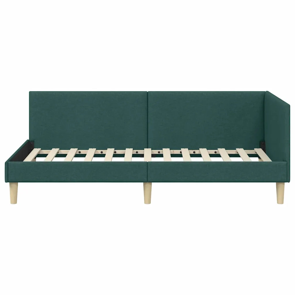 Cornice del letto ad angolo Verde Scuro 100 cm x 200 cm 42016201