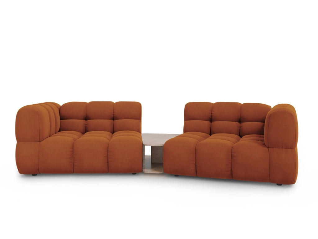 Cosmopolitan Design - Divano modulare "Sky" 2 posti in velluto terracotta 
