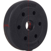 Trade Shop - Coppia Dischi Dummbell Pesi Disco Per Bilanciere Manubri Da 1 Kg Bodybuilding -