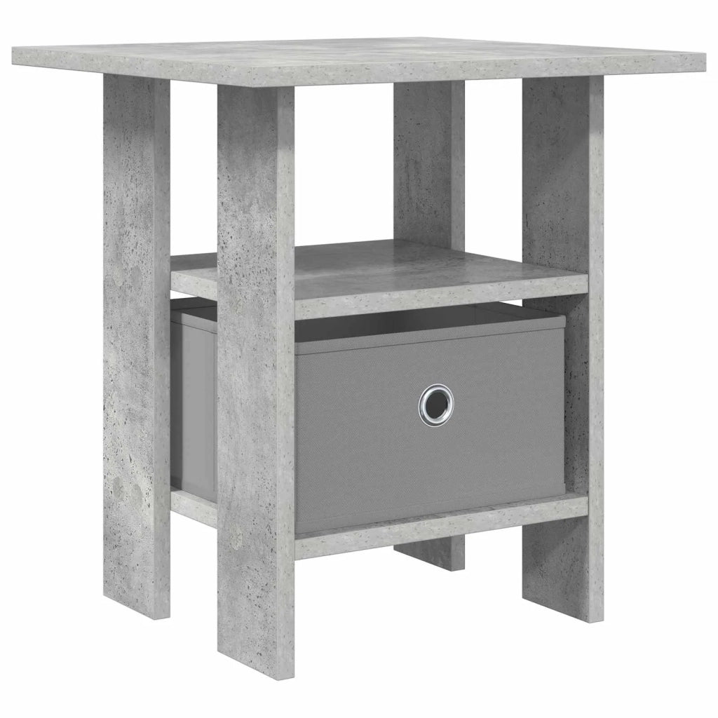 Comodino Grigio cemento 41 x 40 x 45 cm Legno multistrato