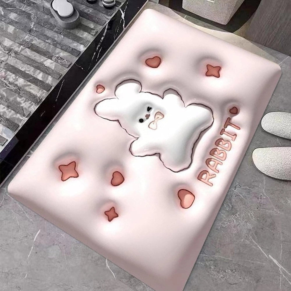 Trade Shop - Tappeto Tappetino Antiscivolo Bagno Cartoon Effetto 3d Soft Bambini 38x58cm 87222 -